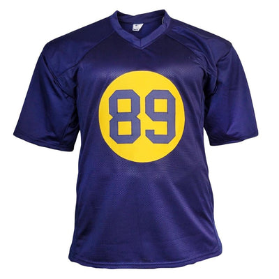 Dave Robinson Signed "HOF 13" Inscription Green Bay Navy ACME Throwback Football Jersey (JSA)