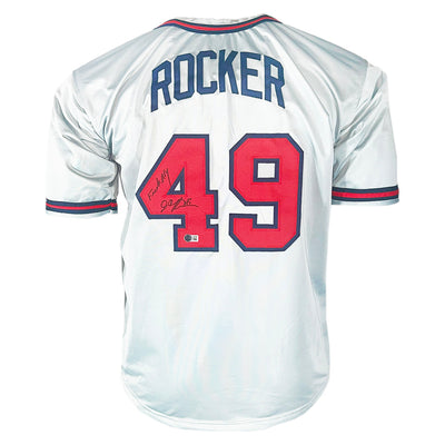 John Rocker Signed F*** NY Inscription Atlanta Grey Baseball Jersey (Beckett)