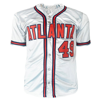 John Rocker Signed F*** NY Inscription Atlanta Grey Baseball Jersey (Beckett)