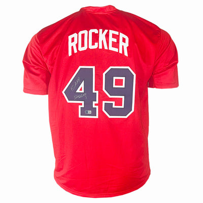 John Rocker Signed F*** NY Inscription Atlanta Red Baseball Jersey (Beckett)