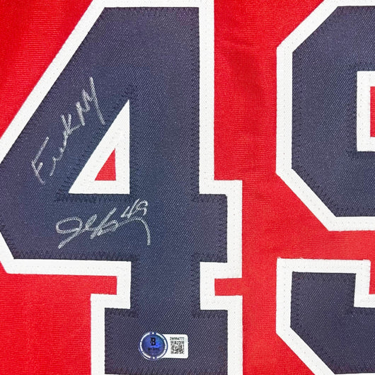 John Rocker Signed F*** NY Inscription Atlanta Red Baseball Jersey (Beckett)