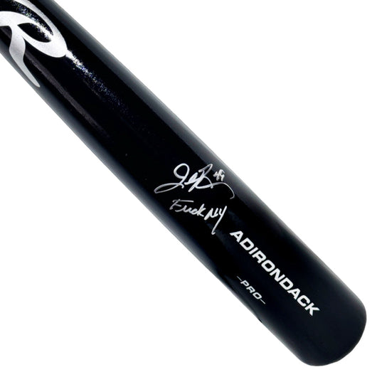 John Rocker Signed F*** NY Inscription Rawlings Black Baseball Bat (Beckett)