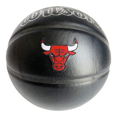 Dennis Rodman Signed Chicago Bulls Wilson NBA Team Logo Basketball (Beckett)
