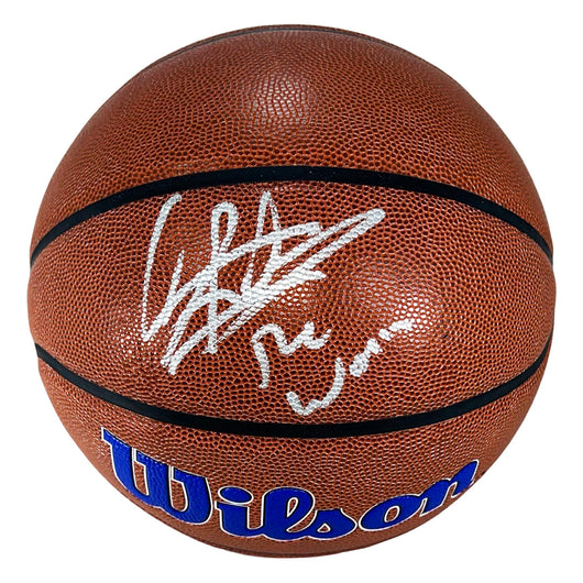 Dennis Rodman Signed The Worm Inscription Detroit Pistons Wilson NBA Team Logo Basketball (JSA)