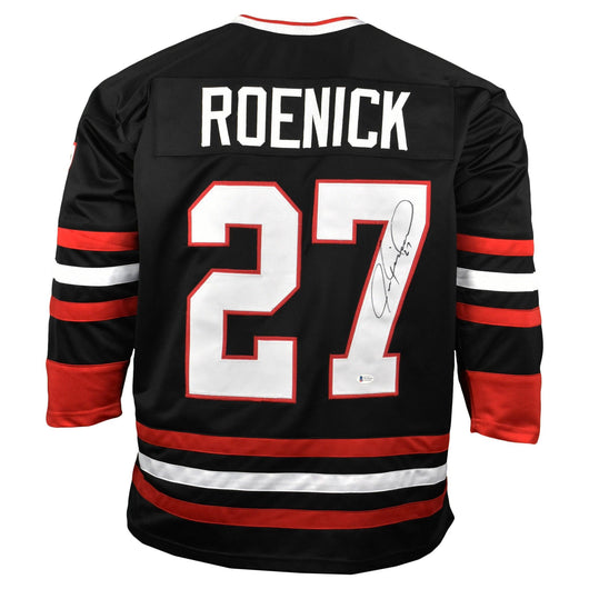 Jeremy Roenick Signed Chicago Black Hockey Jersey (JSA)