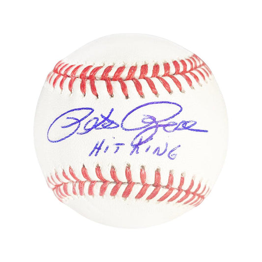Pete Rose Signed Hit King Inscription Rawlings Official Major League Baseball (JSA)