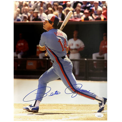 Pete Rose Signed Montreal Pose 8 Baseball 8x10 Photo (JSA)