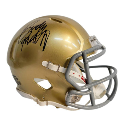 Rudy Ruettiger Signed Notre Dame Fighting Irish Speed Mini Replica Football Helmet (JSA)