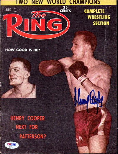 Henry Cooper Autographed The Ring Magazine Cover PSA/DNA #S47487