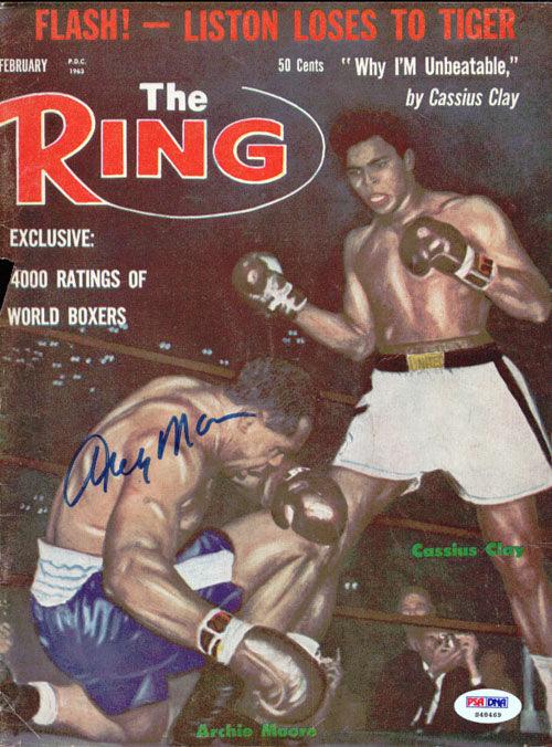 Archie Moore Autographed The Ring Magazine Cover PSA/DNA #S48469