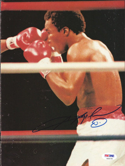 Sugar Ray Leonard Autographed Magazine Page Photo PSA/DNA #S49278