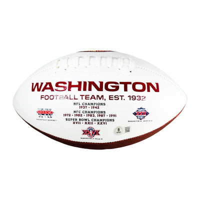 Mike Sainristil Signed Washington Commanders Official NFL Team Logo White Football (Beckett)