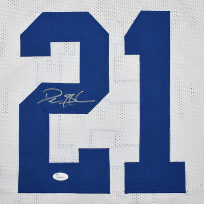 Deion Sanders Signed Pro-Edition Dallas White Football Jersey (Beckett)