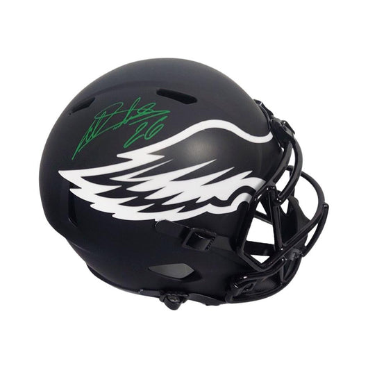 Miles Sanders Signed Philadelphia Eagles Eclipse Speed Full-Size Replica Football Helmet (JSA)