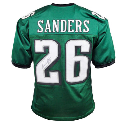 Miles Sanders Signed Philadelphia Green Football Jersey (JSA)