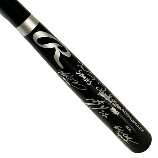 Sandlot Movie Cast 8 Signature With Patrick Renna Signed Rawlings Black Baseball Bat (Beckett)