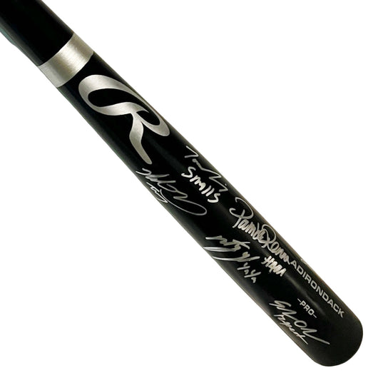 Sandlot Movie Cast 8 Signature With Patrick Renna Signed Rawlings Black Baseball Bat (Beckett)