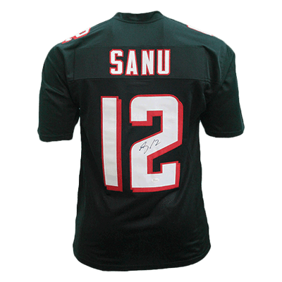 Mohamed Sanu Sr Pro Style Autographed Black Football Jersey (JSA)