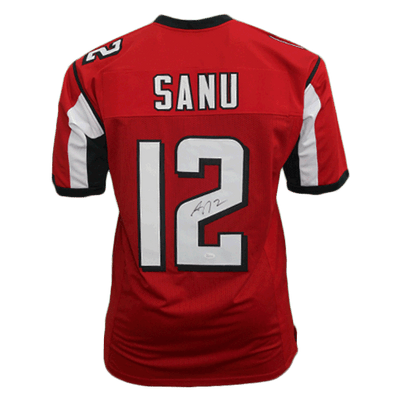 Mohamed Sanu Sr Atlanta Red Autographed Football Jersey (JSA)