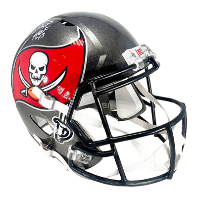 Warren Sapp Signed HOF 13 Inscription Tampa bay Buccaneers Speed Full-Size Replica Football Helmet (Beckett)
