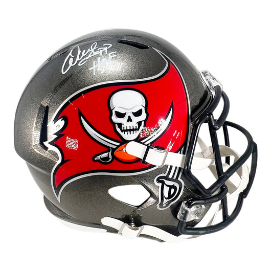 Warren Sapp Signed HOF 13 Inscription Tampa bay Buccaneers Speed Full-Size Replica Football Helmet (Beckett)