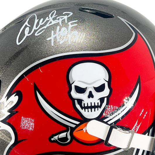 Warren Sapp Signed HOF 13 Inscription Tampa bay Buccaneers Speed Full-Size Replica Football Helmet (Beckett)