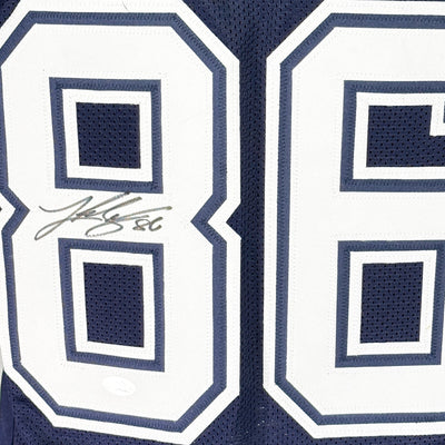 Luke Schoonmaker Signed Dallas Blue Football Jersey (JSA)