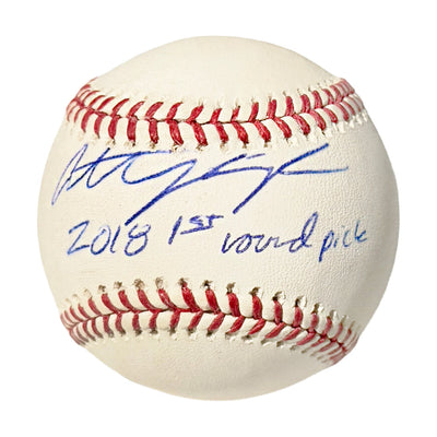 Anthony Seigler Signed 2018 1st Round Pick Inscription Official Major League Baseball (JSA)