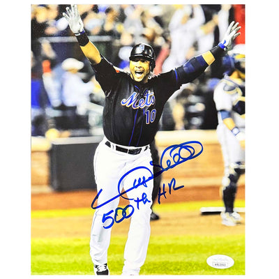 Gary Sheffield Signed 500th HR Inscription New York Pose 18 Baseball 8x10 Photo (JSA)