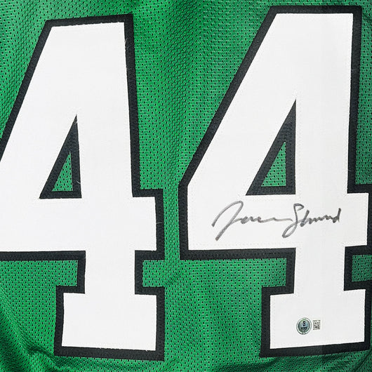 Jamien Sherwood Signed New York Green Football Jersey (Beckett)