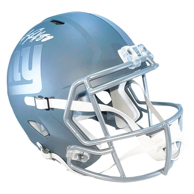 Jeremy Shockey Signed New York Giants Slate Alternate Speed Full-Size Replica Football Helmet (Beckett)