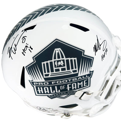 Brian Urlacher Mike Singletary Signed Hall of Fame Salute to Service 2024 Full-Size Replica Football Helmet (Beckett)