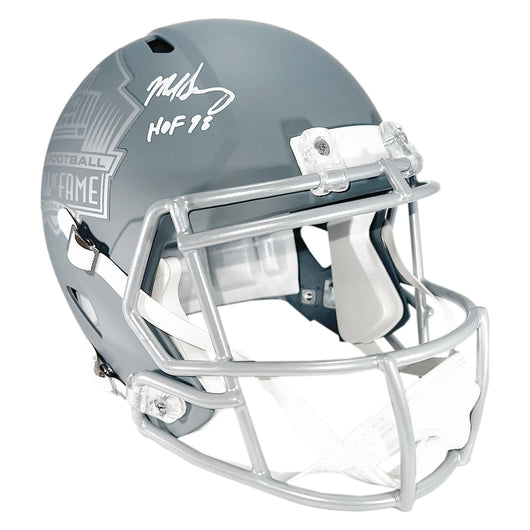 Brian Urlacher and Mike Singletary Signed Hall of Fame Slate Alternate Speed Full-Size Replica Football Helmet (Beckett)