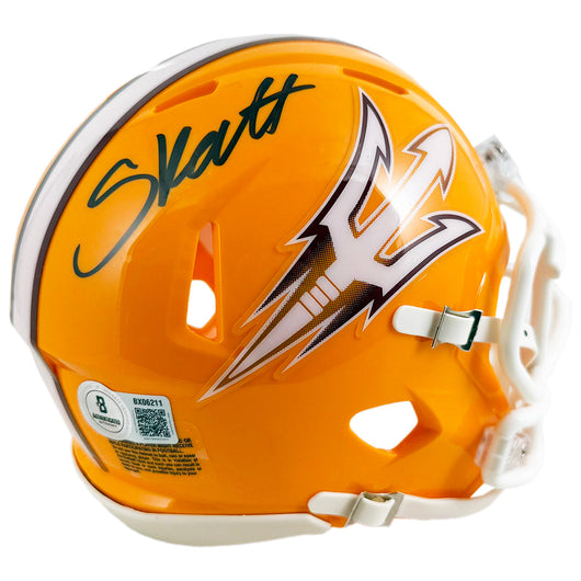 Cameron Skattebo Signed Arizona State Sun Devils Gold Speed Mini Football Helmet (BECKETT)