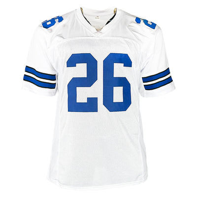 Kevin Smith Signed 3x SB Champ Inscription Dallas White Football Jersey (Beckett)