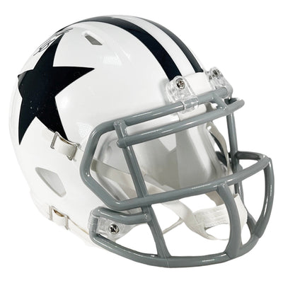 Mazi Smith Signed Dallas Cowboys Throwback Speed Mini Football Helmet (JSA)