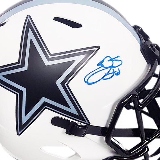 Emmitt Smith Signed Dallas Cowboys Lunar Eclipse Speed Full-Size Replica Football Helmet (Beckett)