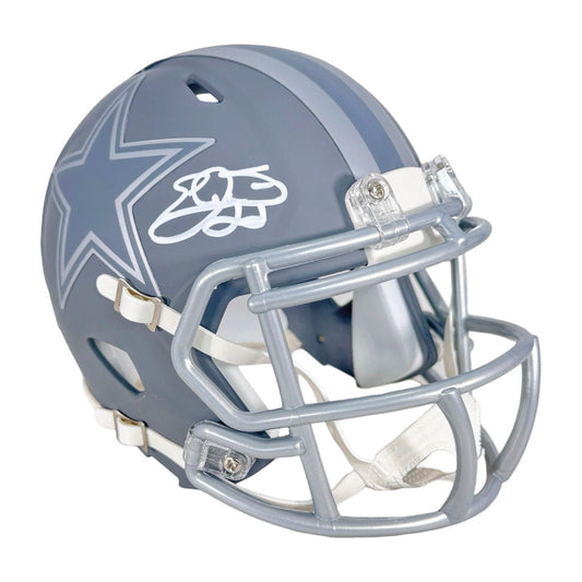 Emmitt Smith Signed Dallas Cowboys Slate Alternate Speed Mini Football Helmet (Beckett)