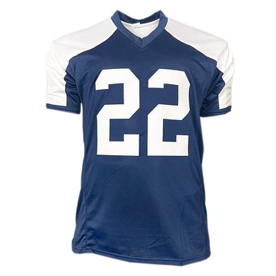 Emmitt Smith Signed Dallas Thanksgiving Football Jersey (JSA)