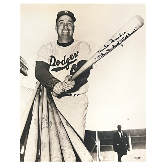 Duke Snider Signed The Duke of Flatbush Inscription Pose 1 Baseball 16x20 Photo (JSA)