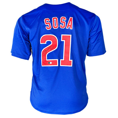 Sammy Sosa Signed Chicago Blue Signed on #2 Baseball Jersey (Beckett)
