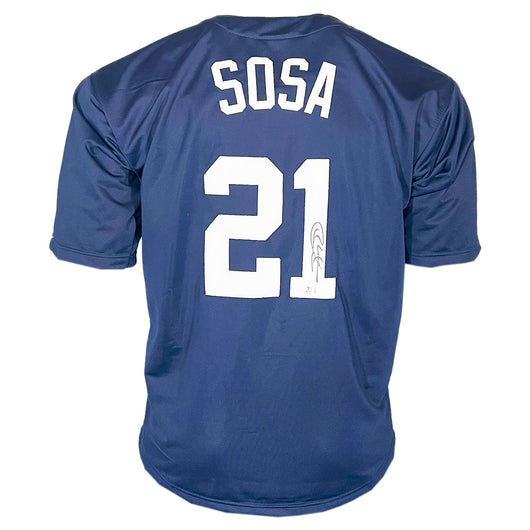 Sammy Sosa Signed Chicago Navy Baseball Jersey (Beckett)