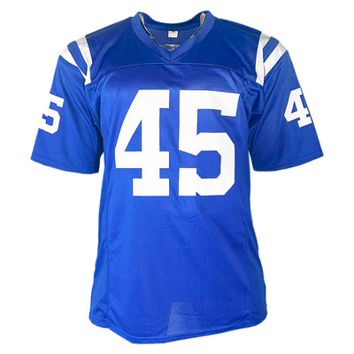 EJ Speed Signed Indianapolis Blue Football Jersey (Beckett)