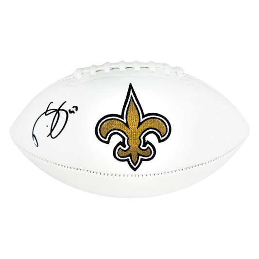 Darren Sproles Signed New Orleans Saints Official NFL Team Logo White Football (Beckett)