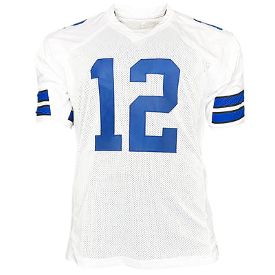 Roger Staubach Signed Dallas White Football Jersey (Beckett)