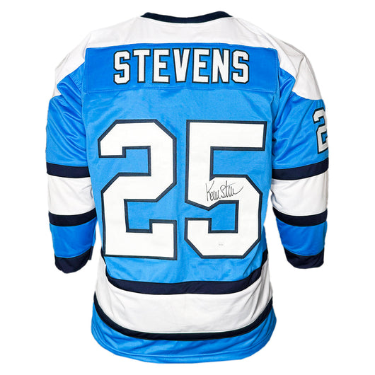 Kevin Stevens Signed Pittsburgh Light Blue Hockey Jersey (JSA)