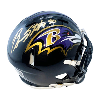 Brandon Stokley Signed Baltimore Ravens Speed Mini Football Helmet (Beckett)