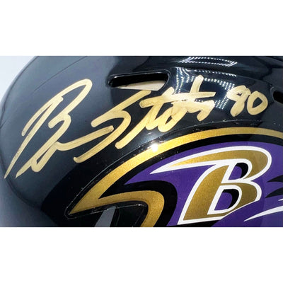 Brandon Stokley Signed Baltimore Ravens Speed Mini Football Helmet (Beckett)