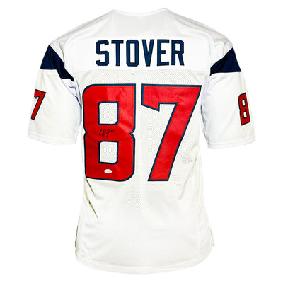 Cade Stover Signed Houston White Football Jersey (JSA)