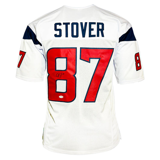 Cade Stover Signed Houston White Football Jersey (JSA)